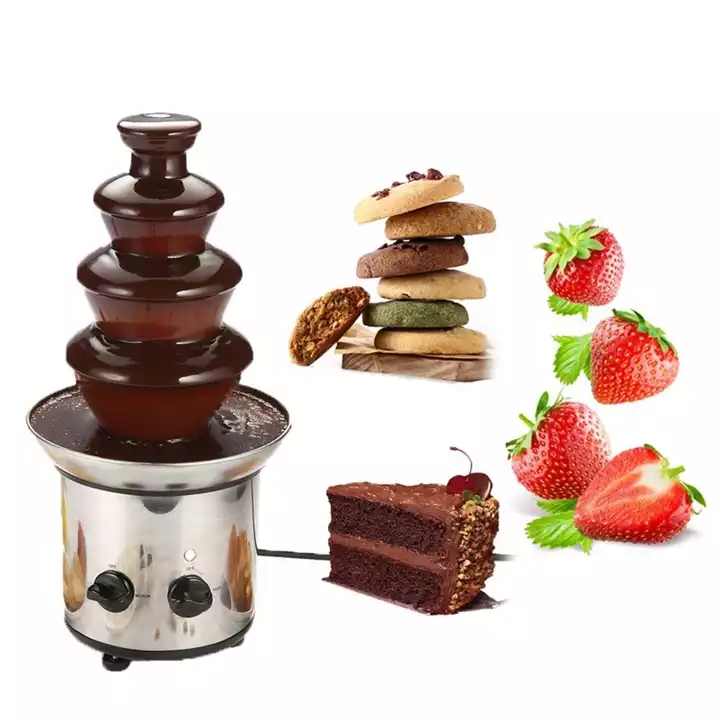 Double Home Used 4 Layers Electric Waterfall Machine Chocolate Fondue Fountain